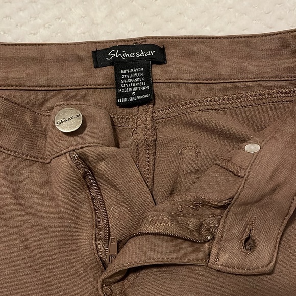 Shinestar Brown Low-Rise Jegging Pants - Picture 4 of 7